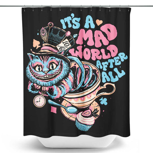 Mad World Cat - Shower Curtain