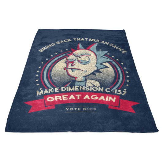 Make Dimension C-137 Great Again - Fleece Blanket