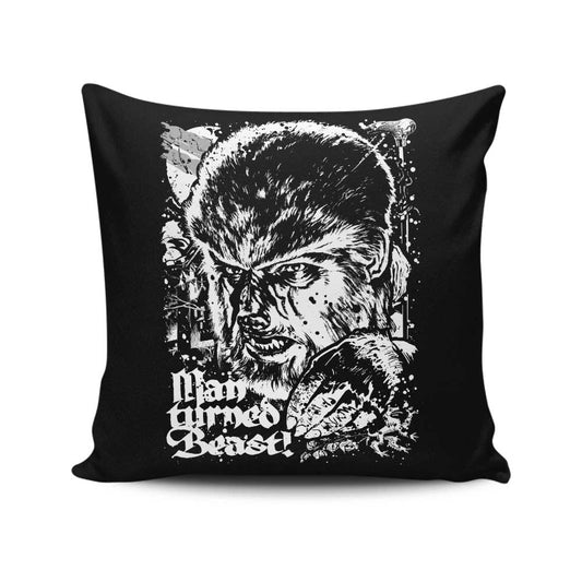 Man Turned Beast - Throw Pillow
