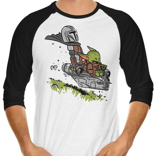 Mando and Child - 3/4 Sleeve Raglan T-Shirt