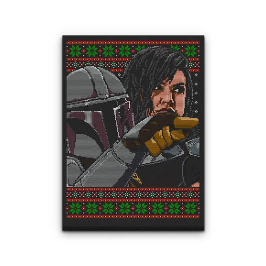 Mando Yelling Sweater - Canvas Print