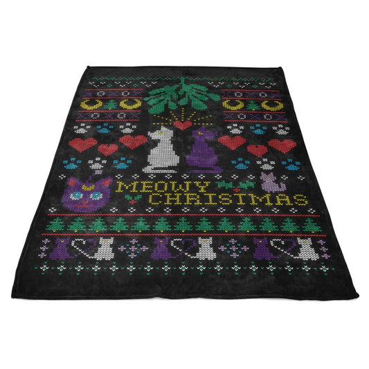 Meowy Christmas - Fleece Blanket