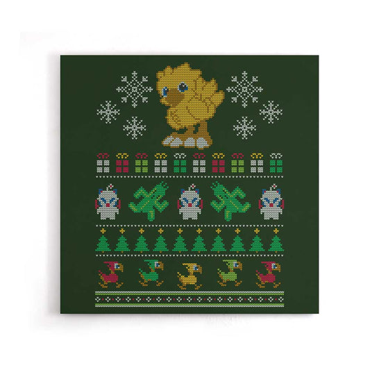 Merry Chocobo - Canvas Print