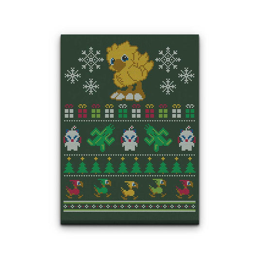 Merry Chocobo - Canvas Print