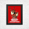 Merry Kiss My Deer - Posters & Prints