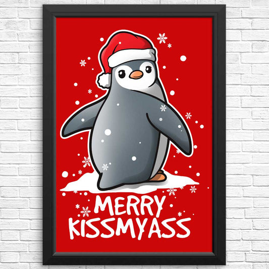 Merry Kiss My Penguin - Posters & Prints