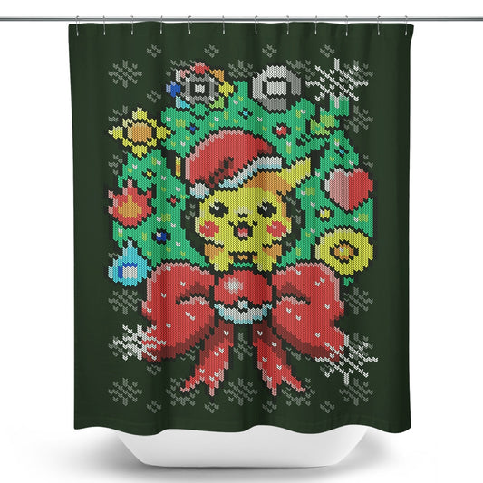 Merry Pika Christmas - Shower Curtain