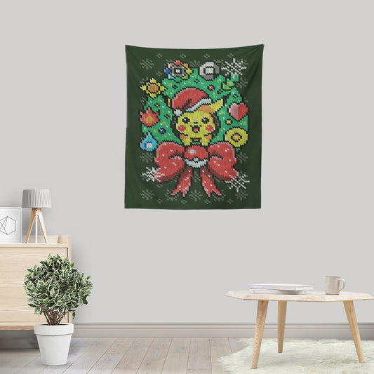 Merry Pika Christmas - Wall Tapestry