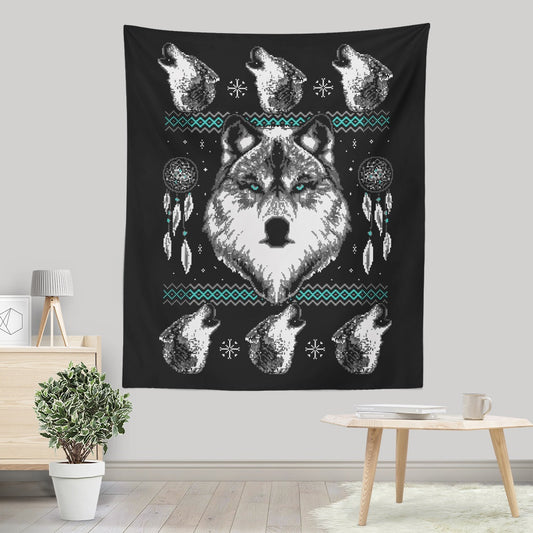 Merry Wolfmas - Wall Tapestry