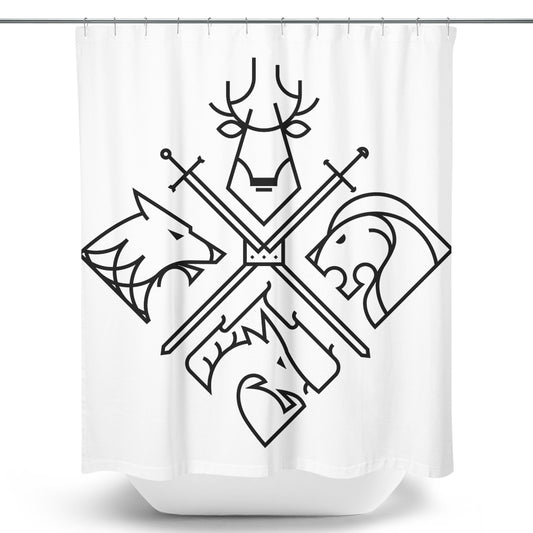 Minimal Thrones (Alt) - Shower Curtain