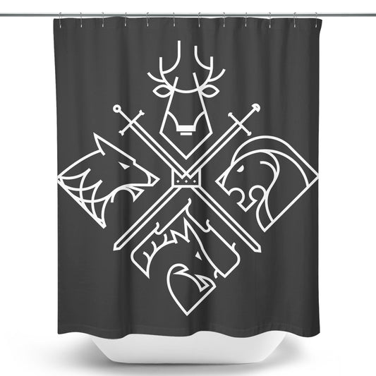 Minimal Thrones - Shower Curtain