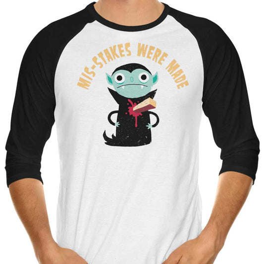 Mis-Stakes Were Made - 3/4 Sleeve Raglan T-Shirt
