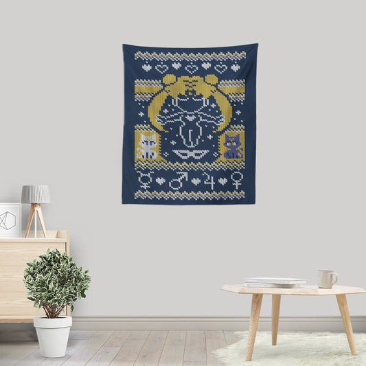Moon Prism Christmas - Wall Tapestry