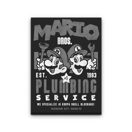 Mushroom Kingdom Plumbing Service - Canvas Print