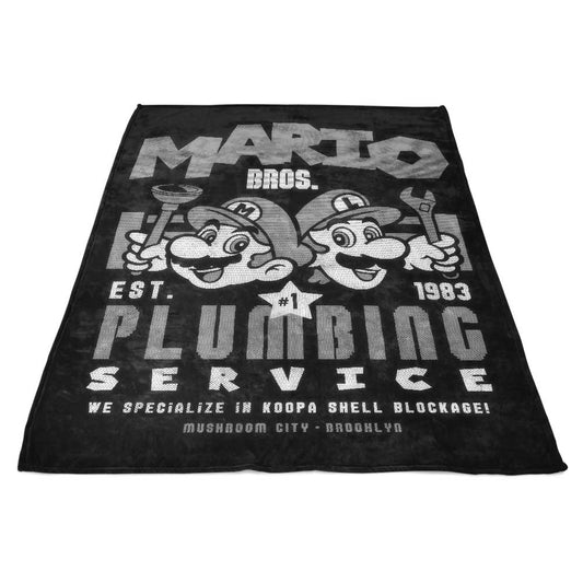 Mushroom Kingdom Plumbing Service - Fleece Blanket