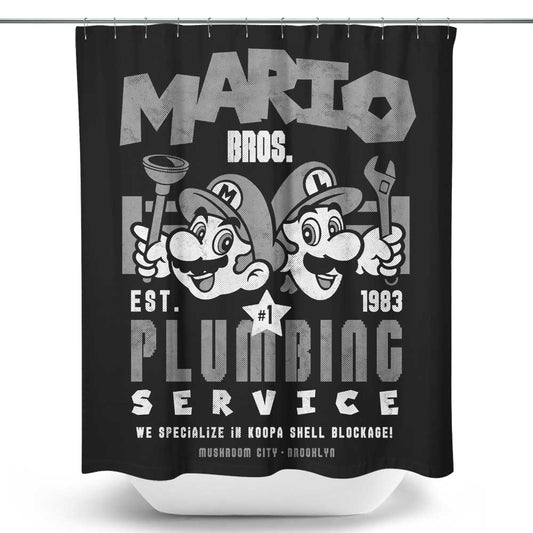 Mushroom Kingdom Plumbing Service - Shower Curtain