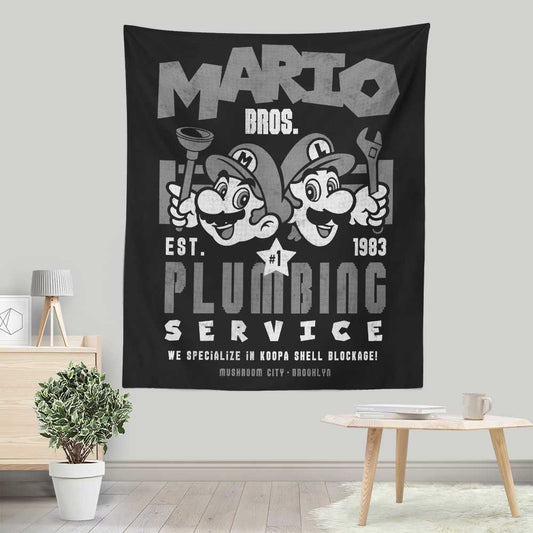 Mushroom Kingdom Plumbing Service - Wall Tapestry