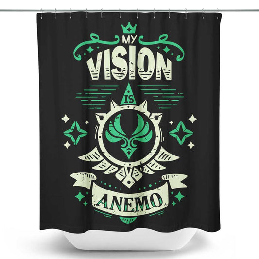 My Vision is Anemo - Shower Curtain