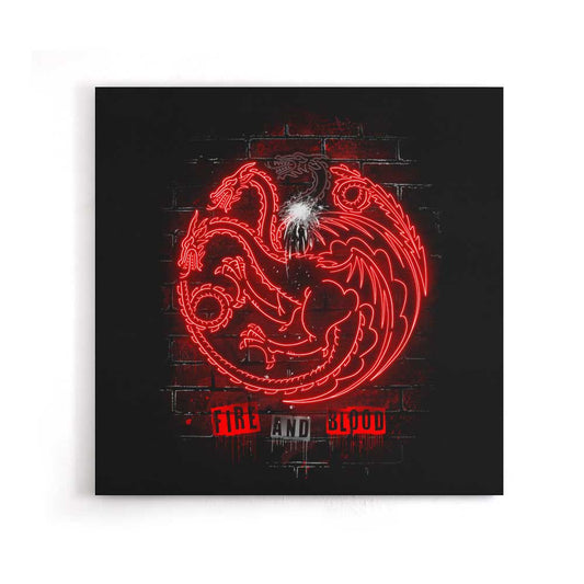 Neon Dragons - Canvas Print