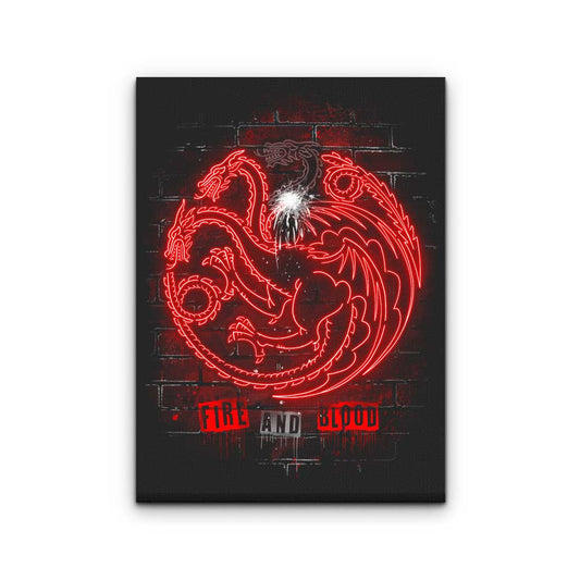 Neon Dragons - Canvas Print