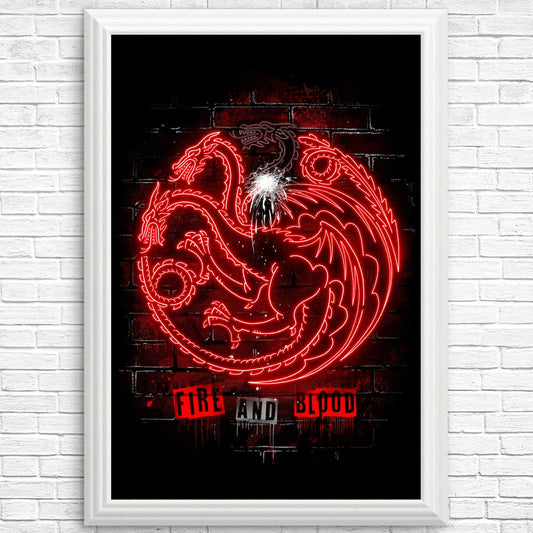 Neon Dragons - Posters & Prints