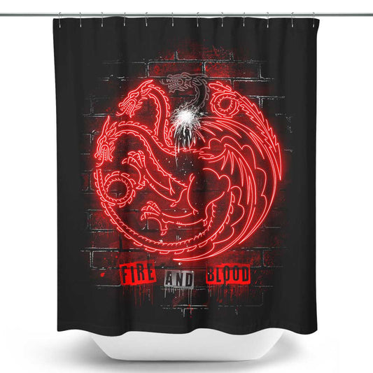Neon Dragons - Shower Curtain