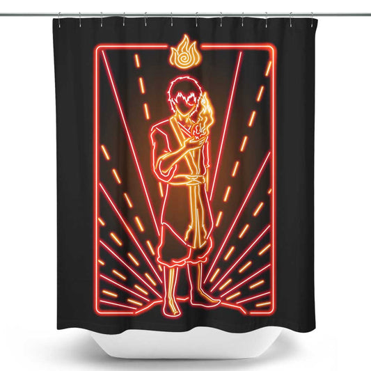 Neon Fire - Shower Curtain