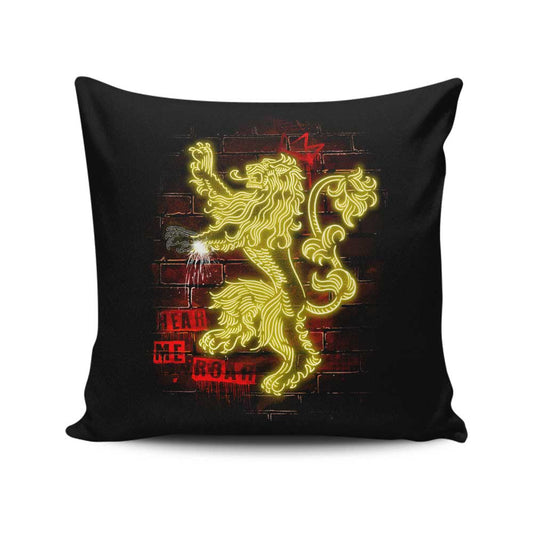 Neon Lion - Throw Pillow