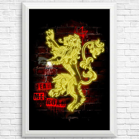 Neon Lion - Posters & Prints
