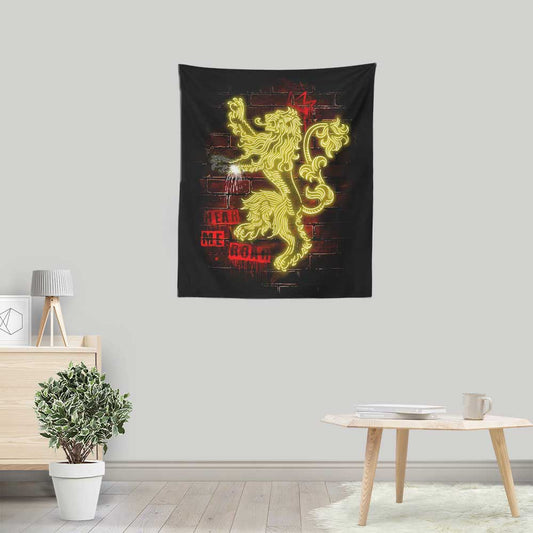 Neon Lion - Wall Tapestry