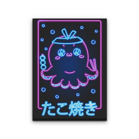 Neon Takoyaki - Canvas Print