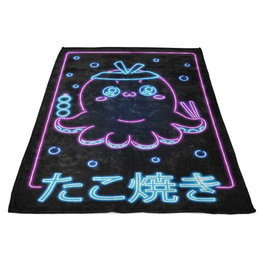 Neon Takoyaki - Fleece Blanket