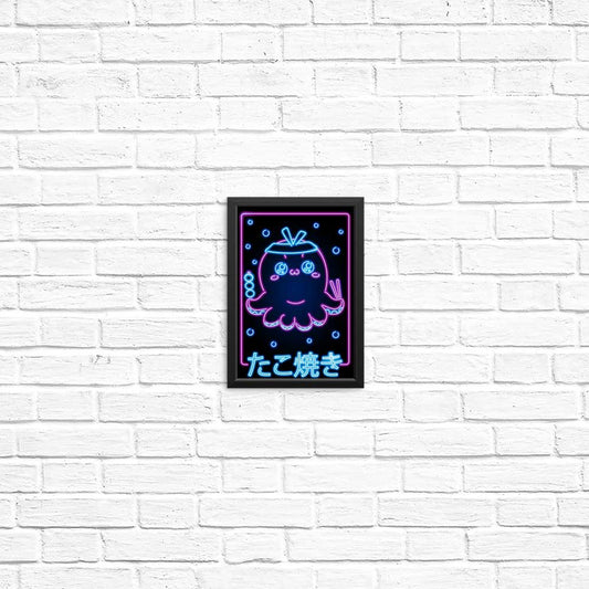 Neon Takoyaki - Posters & Prints
