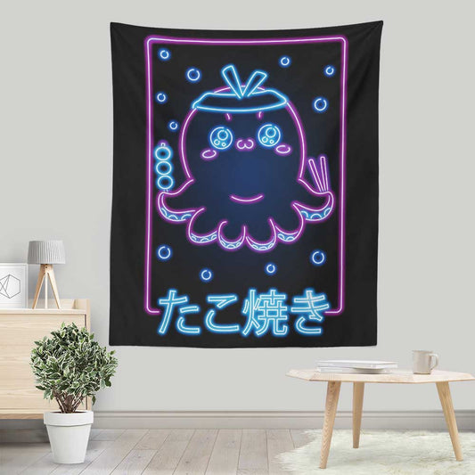 Neon Takoyaki - Wall Tapestry