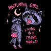 Nocturnal Girl - Shower Curtain
