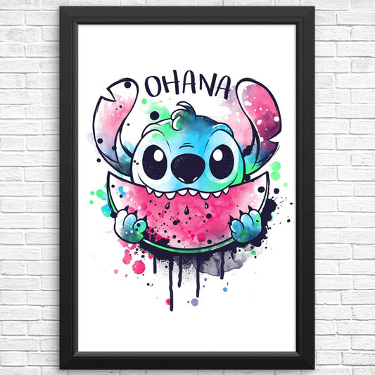 Ohana Watercolormelon - Posters & Prints