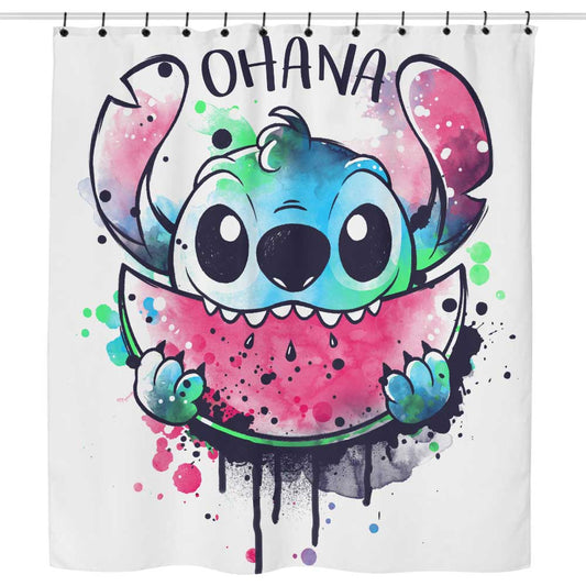 Ohana Watercolormelon - Shower Curtain