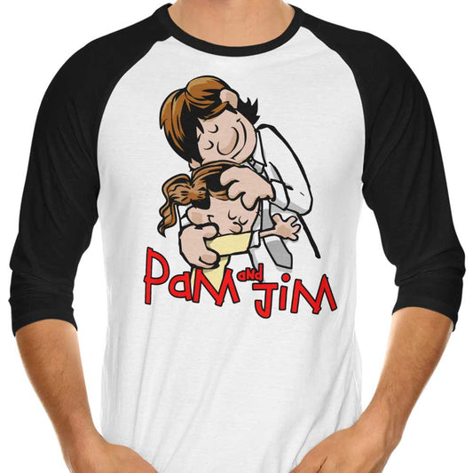 Pam and Jim - 3/4 Sleeve Raglan T-Shirt