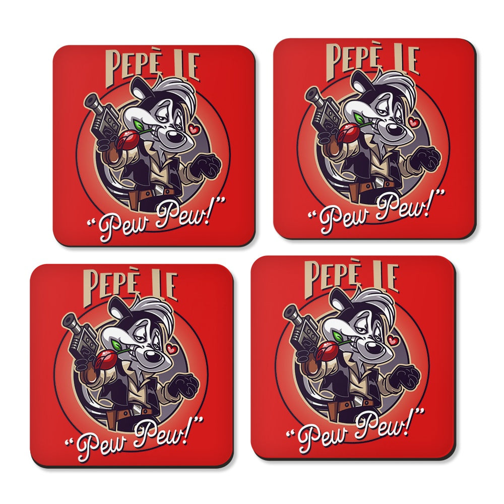 Pepe le Pew Pew - Coasters – Once Upon a Tee