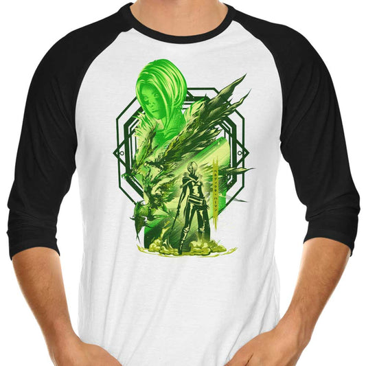 Power of Garuda - 3/4 Sleeve Raglan T-Shirt