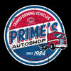 Prime's Auto Shop - Throw Pillow