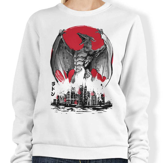 Pteranodan Rising Sumi-e - Sweatshirt