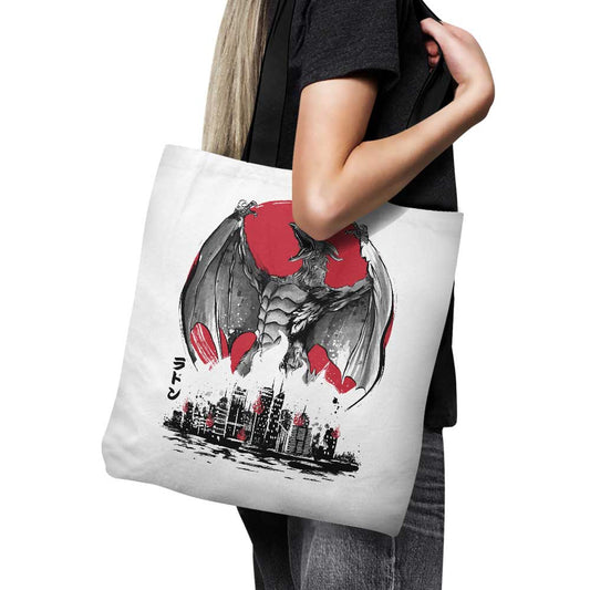Pteranodan Rising Sumi-e - Tote Bag