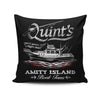 Quint's Boat Tours - Throw Pillow