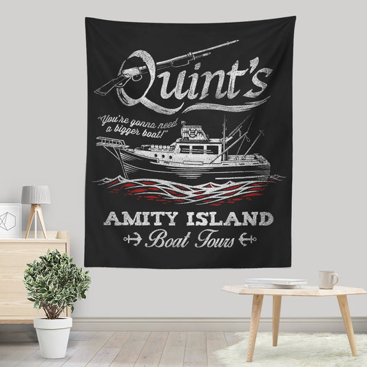 Quint's Boat Tours - Wall Tapestry