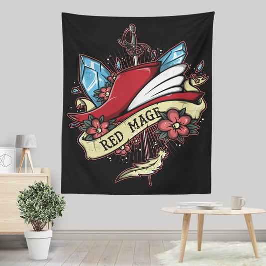 Red Magical Arts - Wall Tapestry