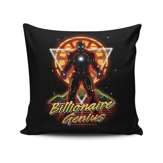Retro Billionaire Genius - Throw Pillow