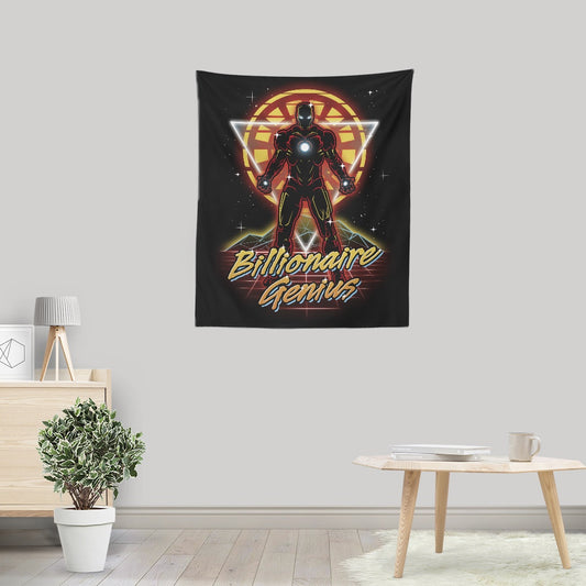 Retro Billionaire Genius - Wall Tapestry