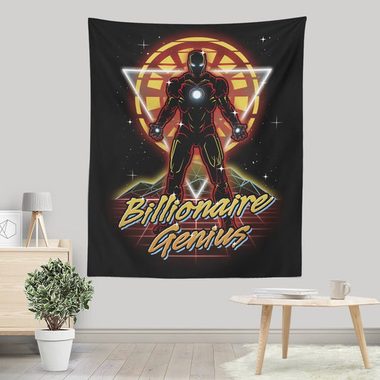 Retro Billionaire Genius - Wall Tapestry