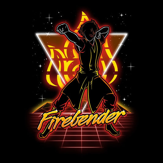 Retro Firebender - Throw Pillow